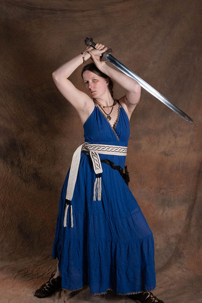 Goddess dress Athena, blue