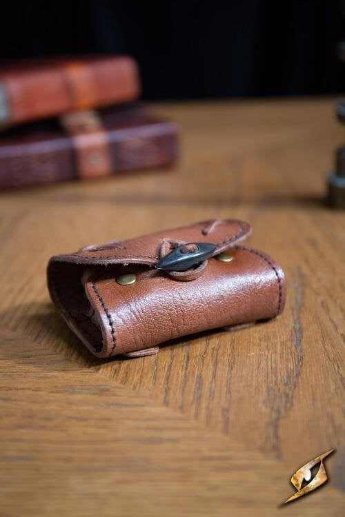 Potion holder with two bottles, brown