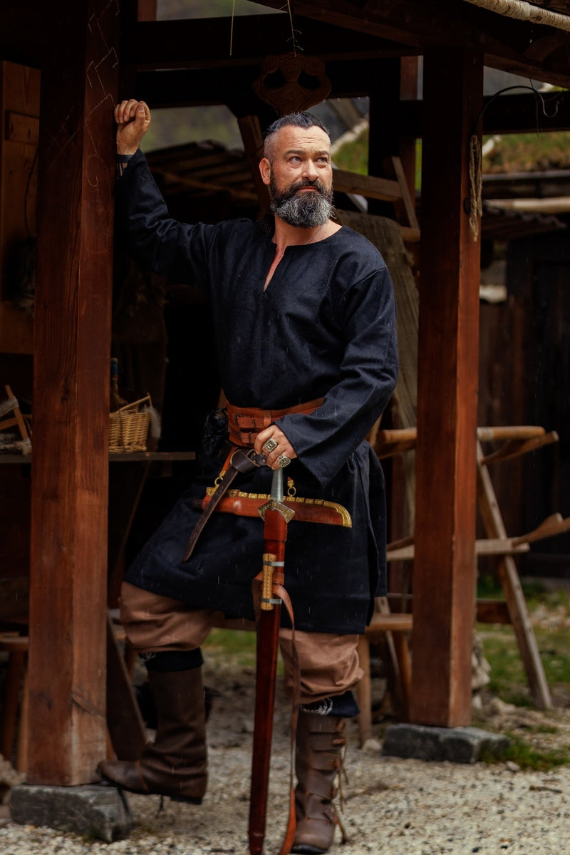 Tunika Folcart, svart, ullblandning 