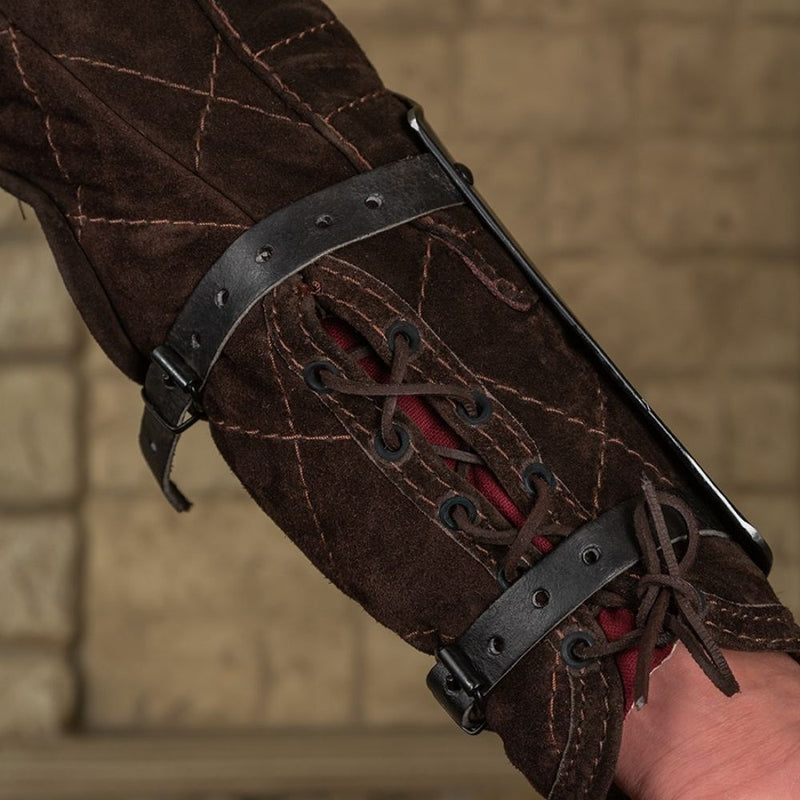 Markward bracers, onderarmbeschermers, zwart, 1.2 mm