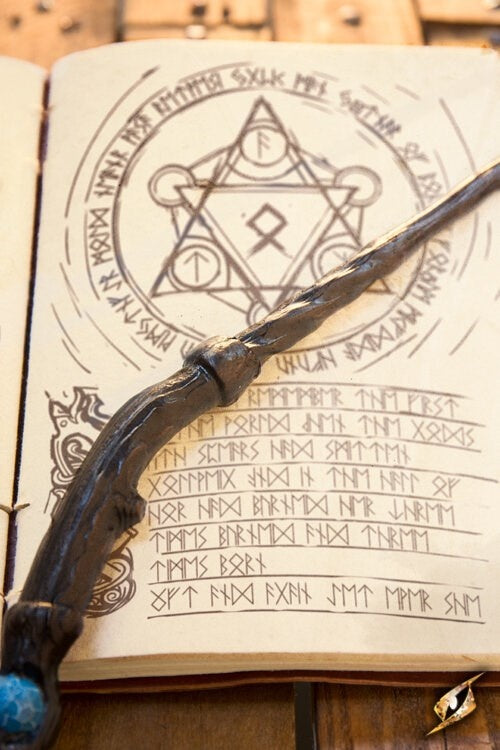 Toverstok druide, zwart