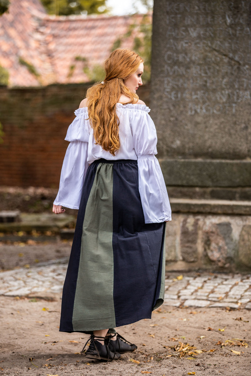 Falda Inge, negro–Verde 