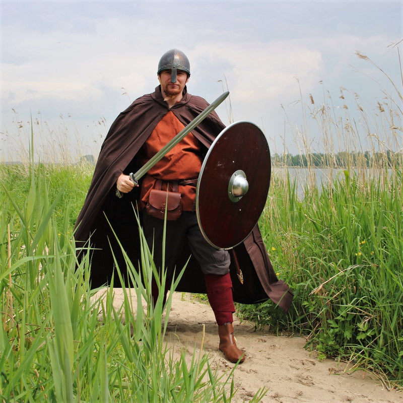 Katoenen mantel, donkerbruin