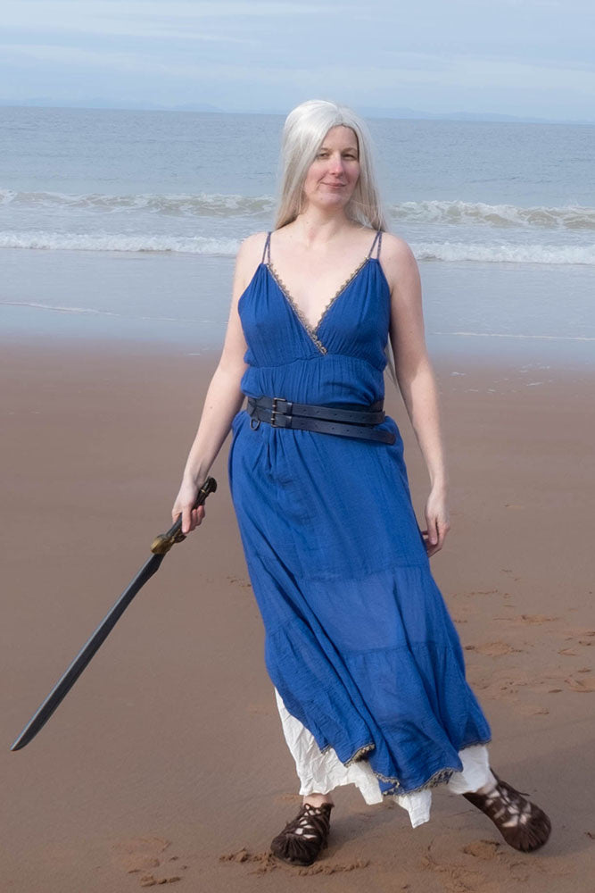 Goddess dress Athena, blue