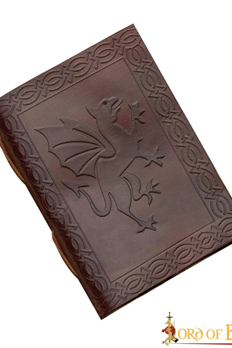 Leren boek met draak