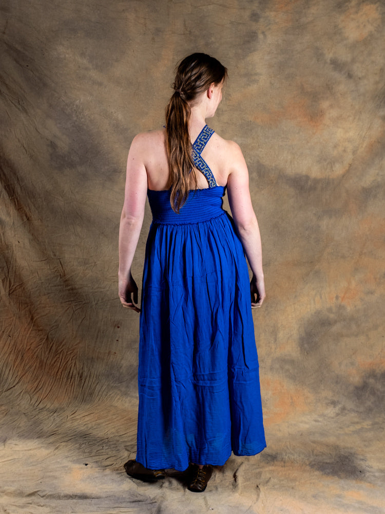 Godinnen Jurk Persephone, koningsblauw