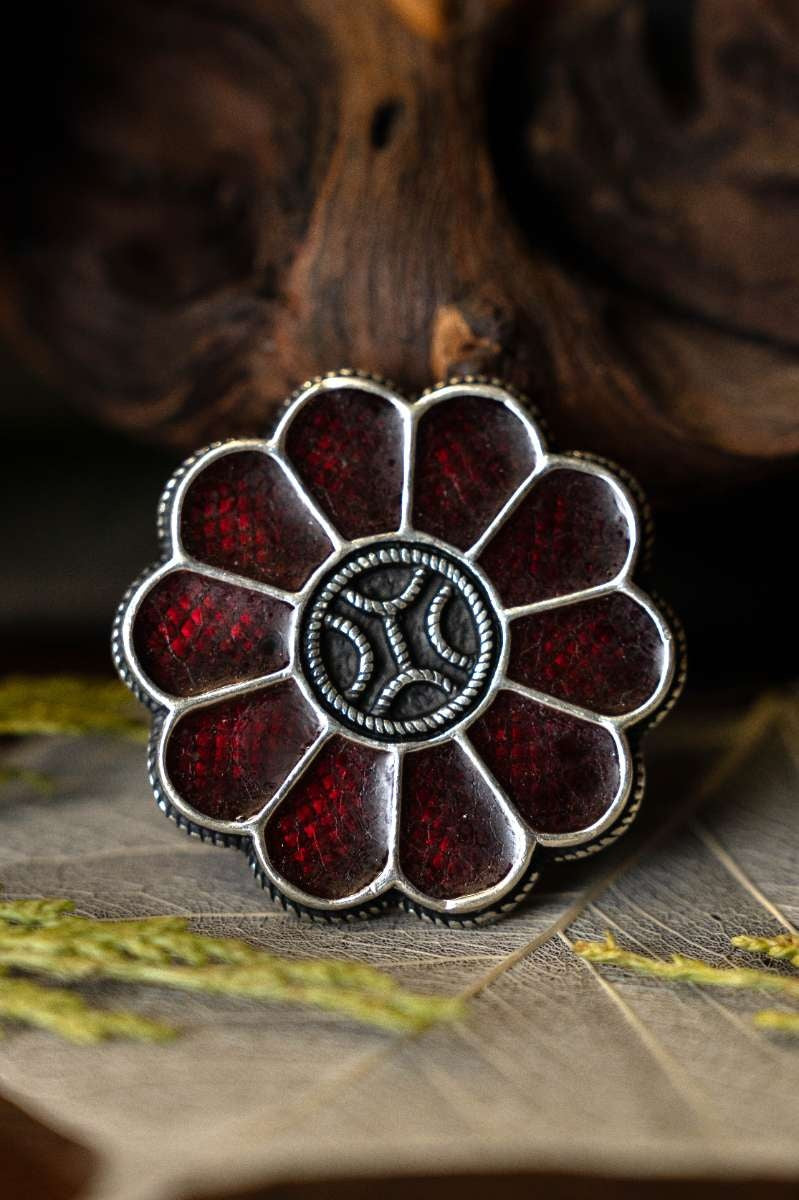 Alamanische roosfibula, verzilverd brons