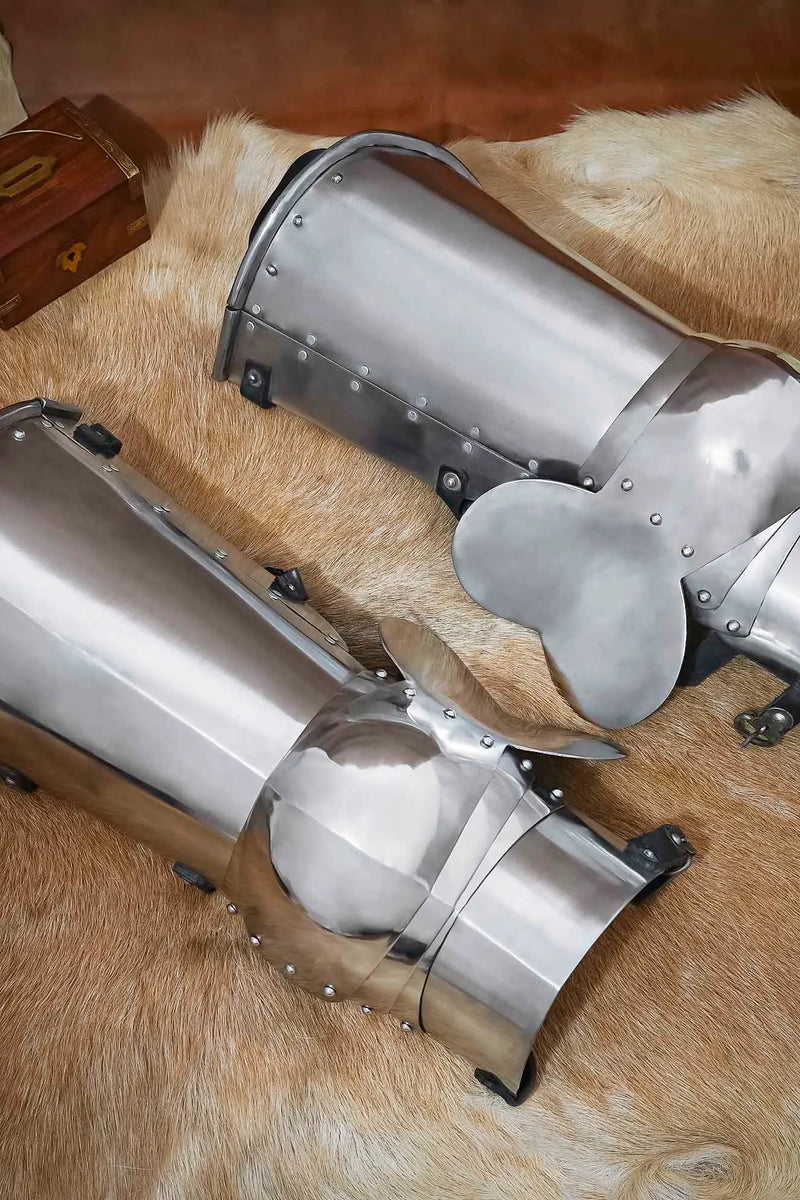 Spät 14. Jahrhundert Beinschutz, Cuisses, 1,6 mm 