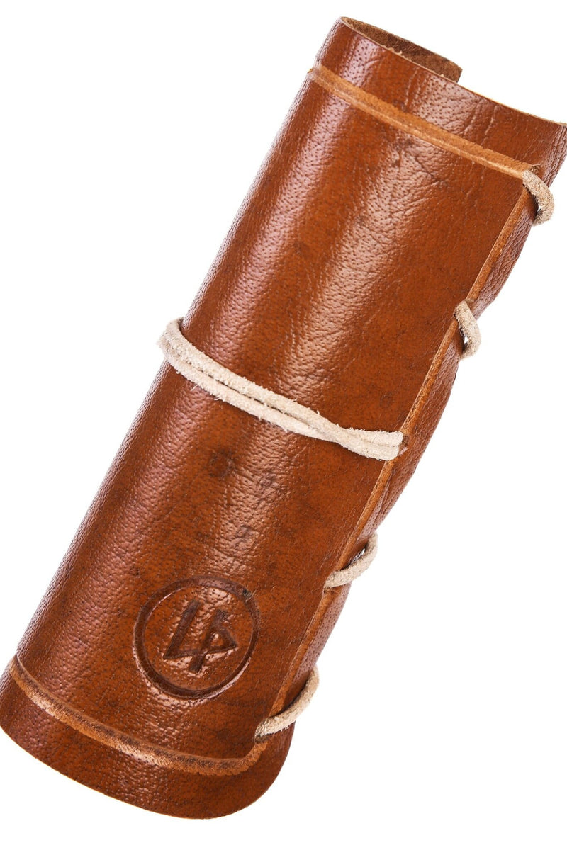 Leren bijlhoes, bruin