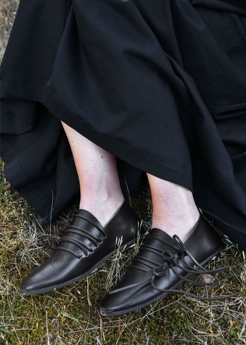 Chaussures à lacets, médiévales, brun 