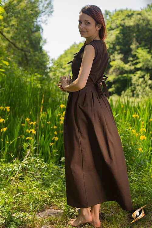 Middeleeuwse kirtle Elaine, bruin