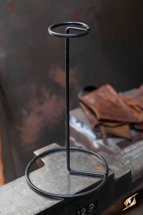 Metalen (helm)standaard, zwart