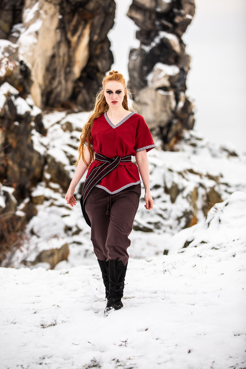 Valkyrie tunica Brynhild, rosso 