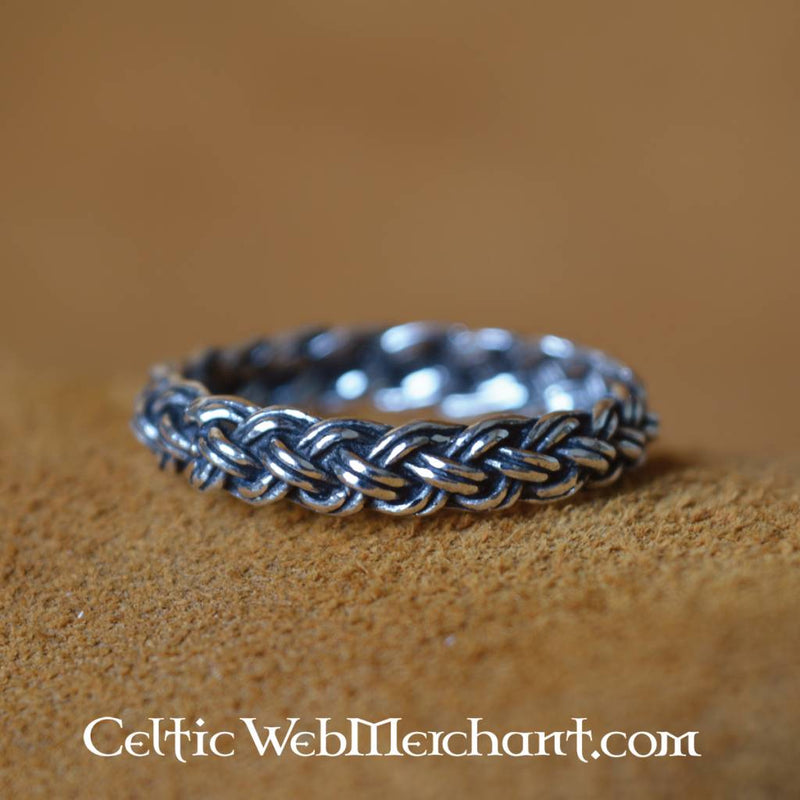 Vikingring met knoopmotief, sterling zilver