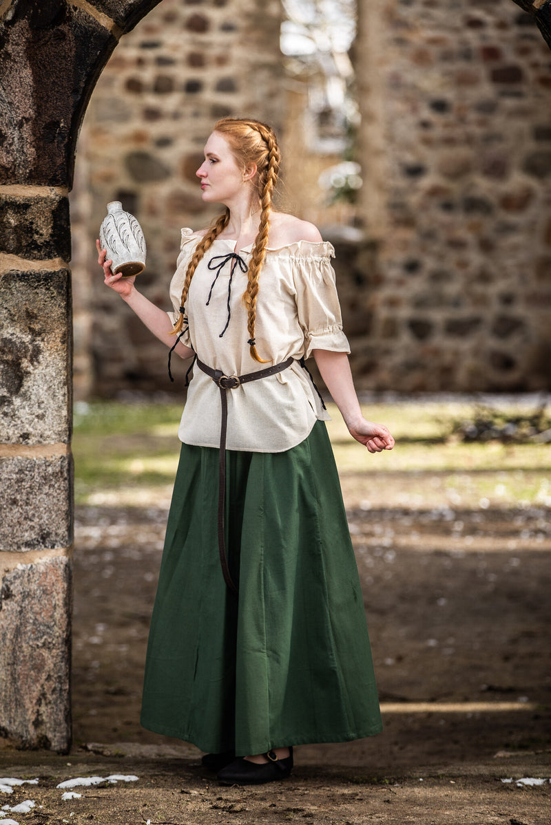 Middelalderskørt Konstanze, grøn