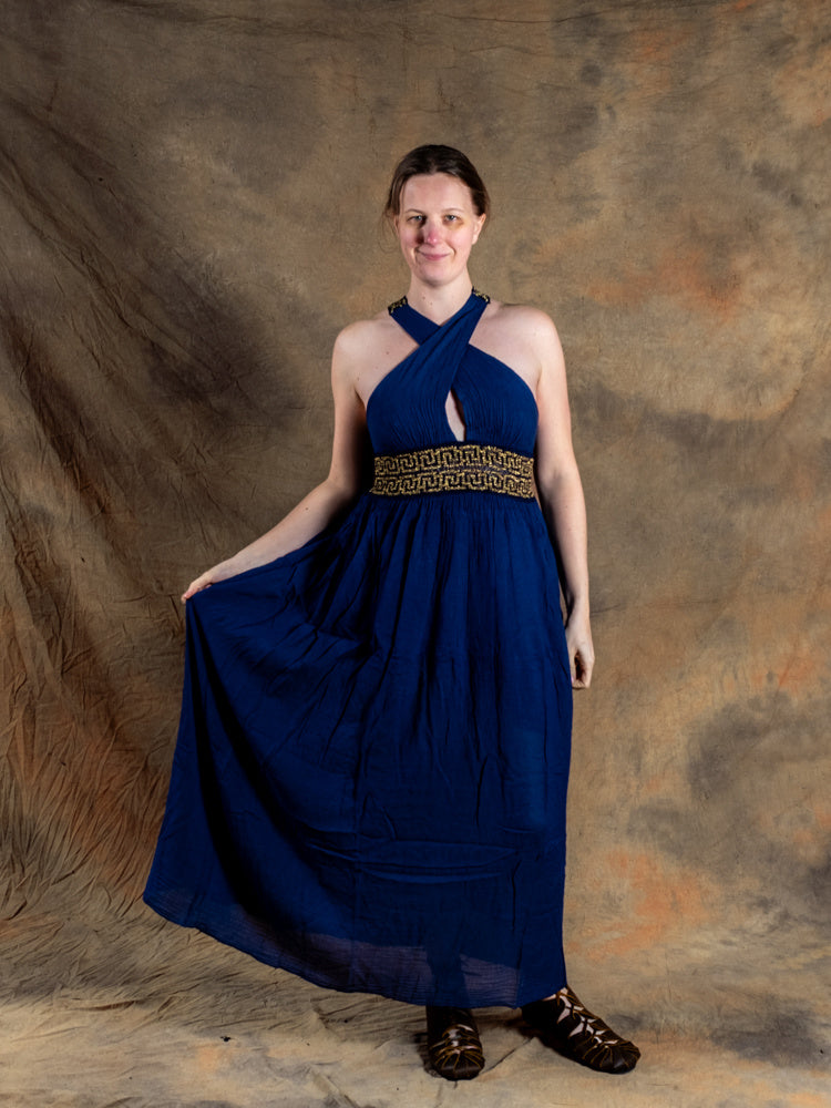 Godinnen Jurk Persephone, nachtblauw