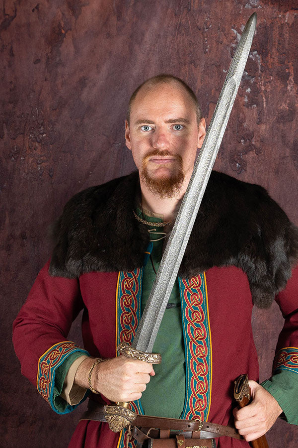 Viking zwaard Dybek damascus, semi-scherp