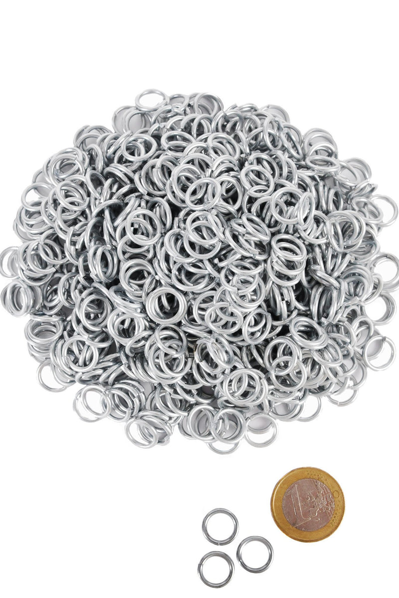 1 kg verzinkte malienringen, ongeklonken 8 mm