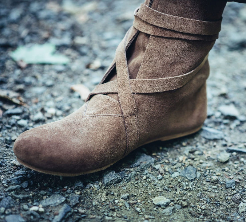 Haithabu laarzen, velours, bruin