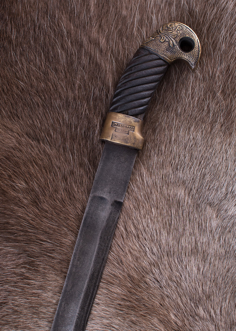 Russische Shashka met bajonet, antieke afwerking, semi-scherp