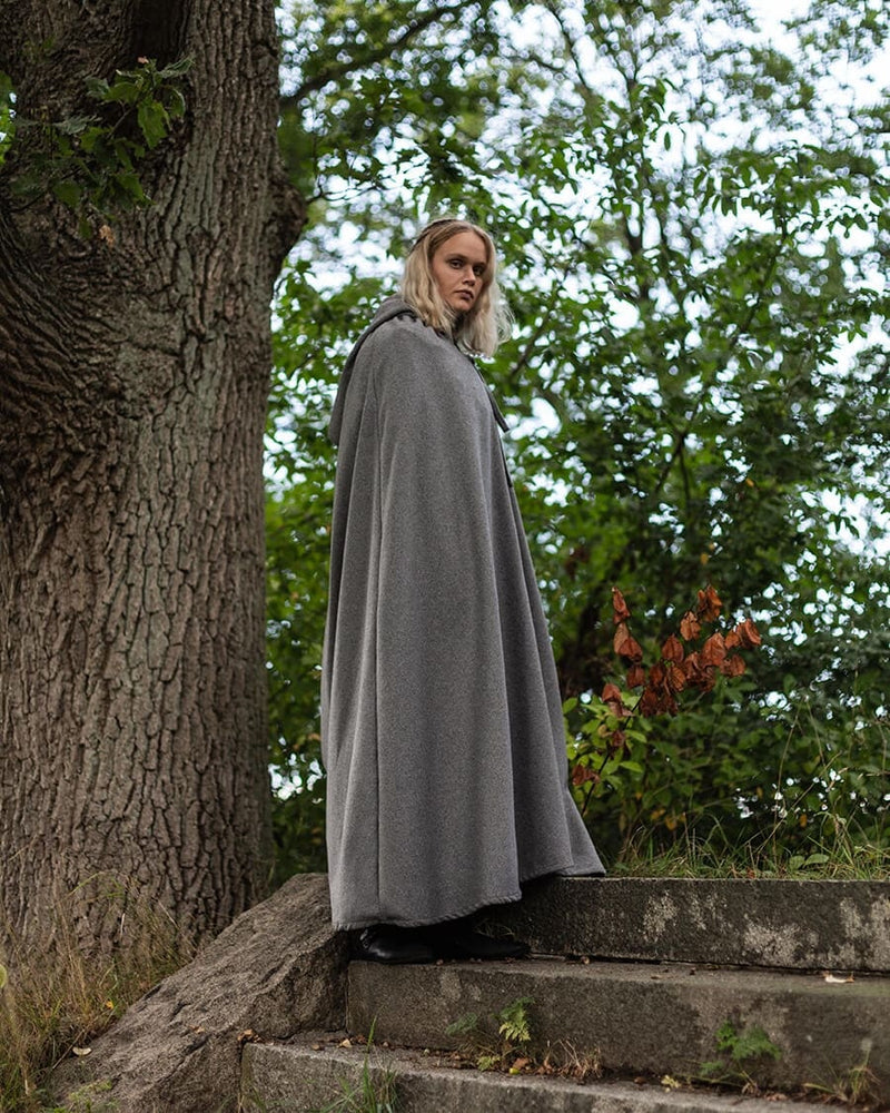 Mantel Harun, wolmix, grijs