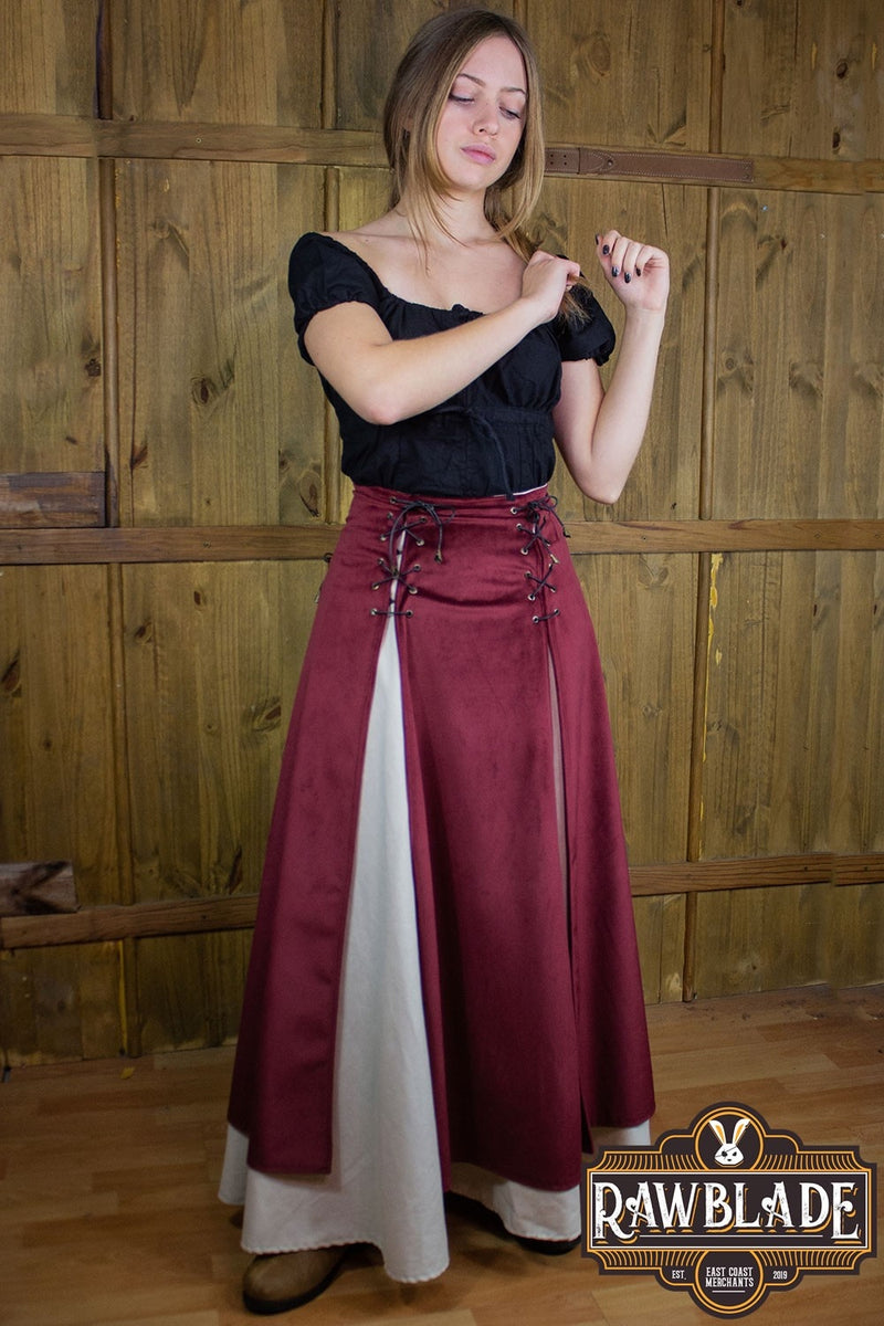 Deluxe double skirt Isabela, burgundy