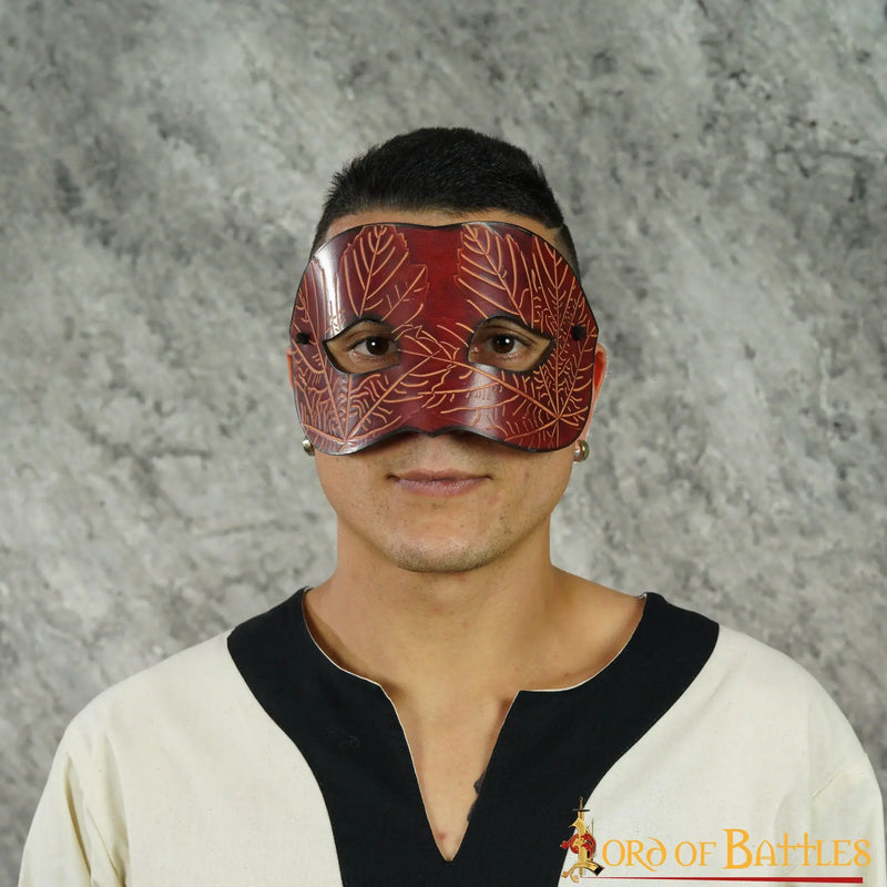 Leren masker Nessa, rood