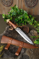 Triquetrasax met houten handvat, semi-scherp