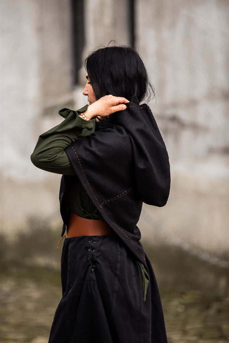 Skjoldehamm kaproen Halfdan, zwart, wolmix