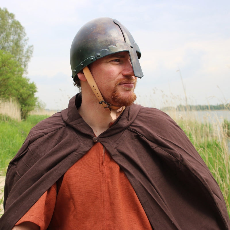 Katoenen mantel, donkerbruin