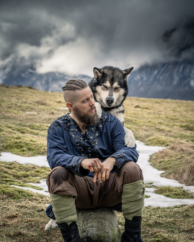 Wikinger -Tunika Farulfr, blau