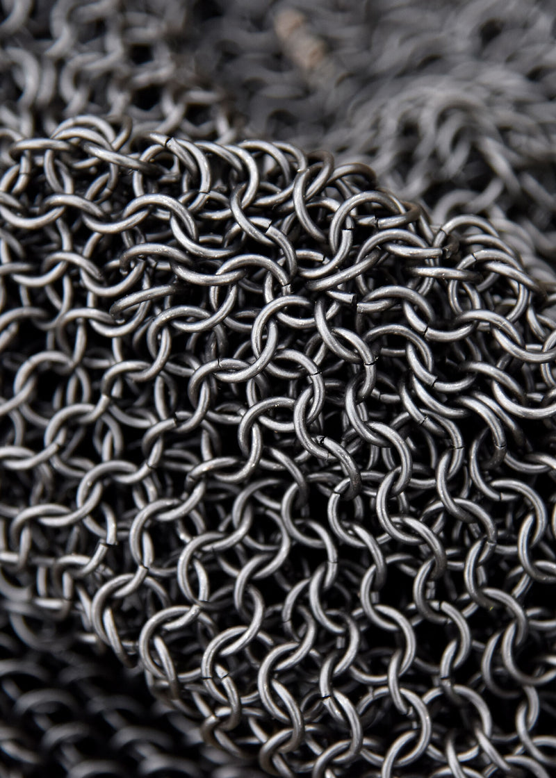 Maliën coif met vierkante hals, verzinkt, 8 mm