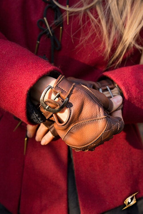 Læderfri handsker, brun