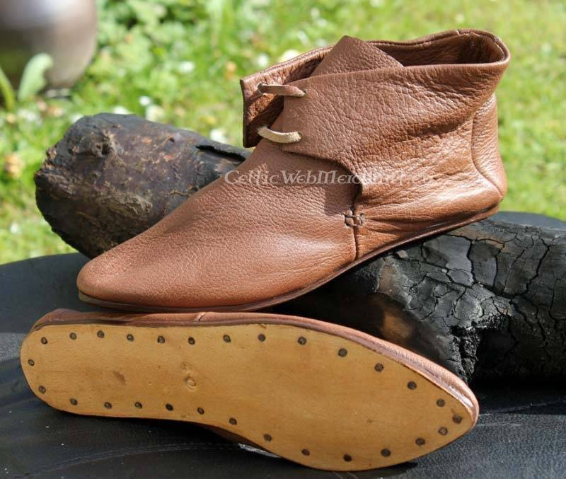 Bottines, médiéval, brun 
