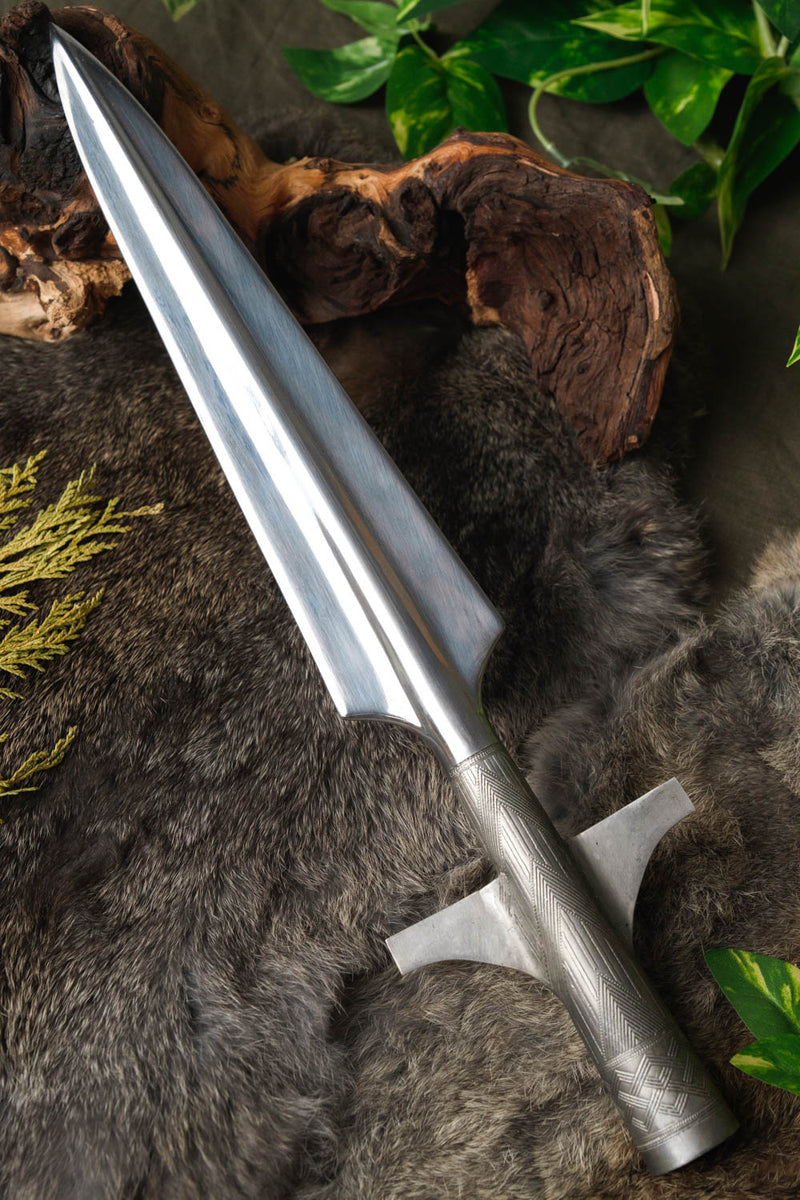 Gedecoreerde viking vleugelspeer, semi-scherp