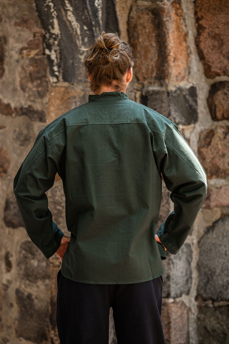 Handgeweven overhemd, groen