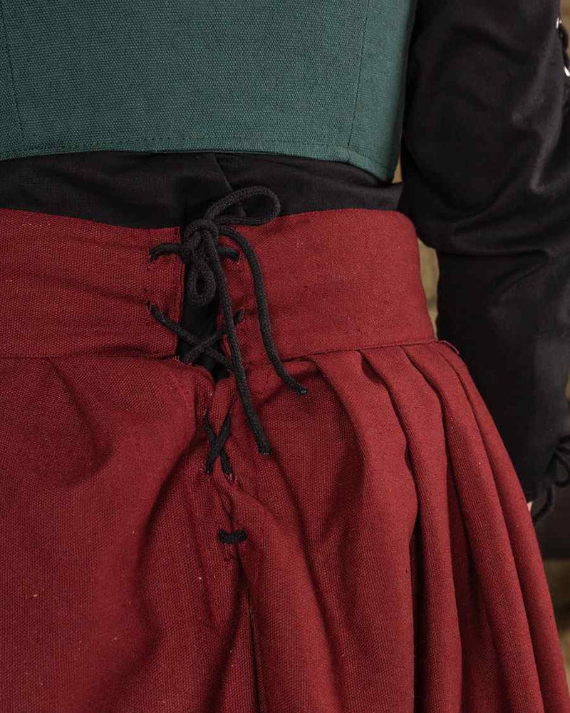 Anna nederdel, bordeaux rød 