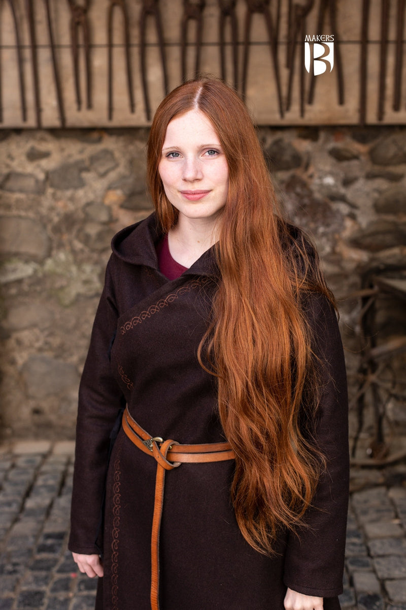 Mantel Enya, wolmix, bruin