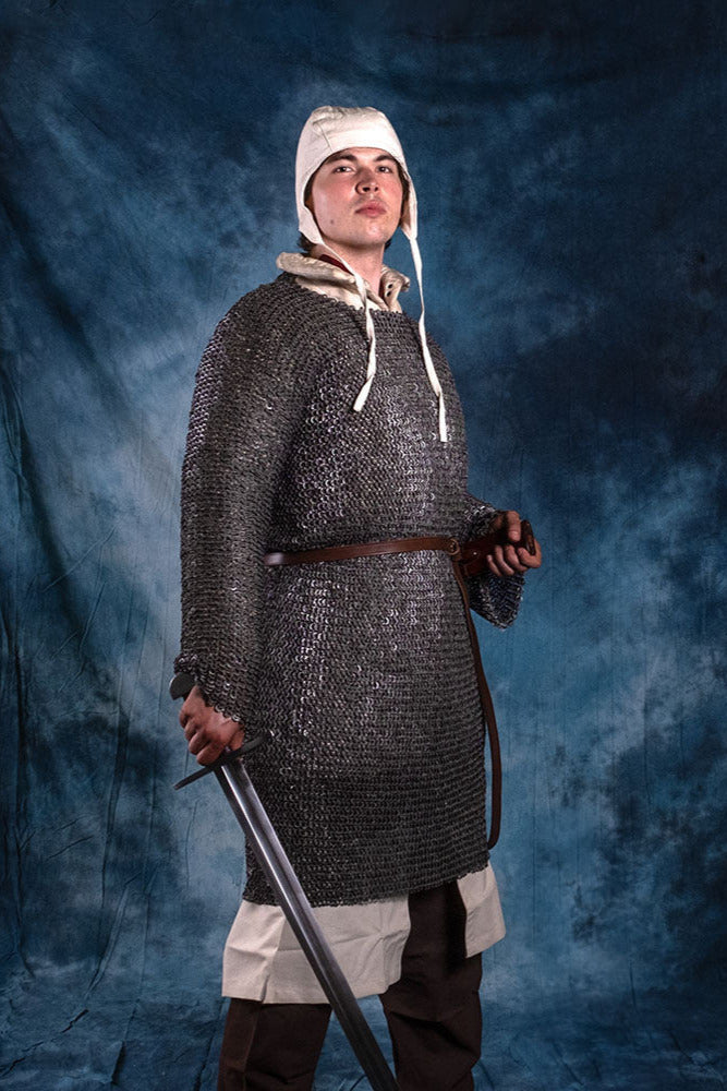 Hauberk, anillas planas, remaches redondos 8 mm 