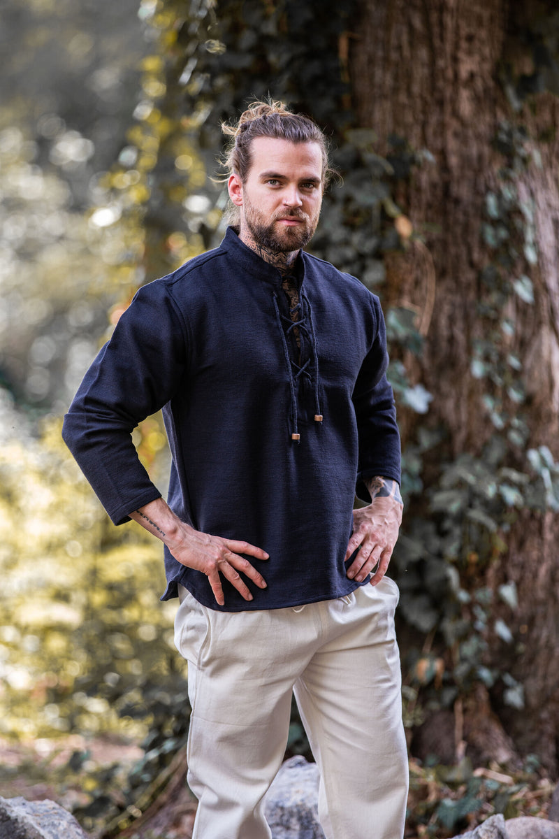 Chemise en coton épais, noir 