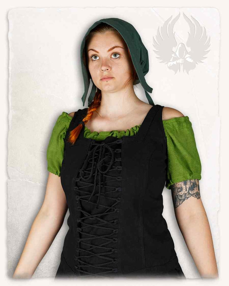 Middeleeuwse dameskap Greta, groen