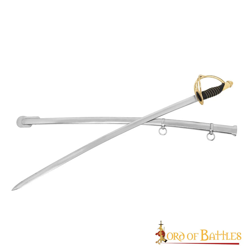 Officier de la Guerre Civile Américaine Sabre 1860, semi-affûté 