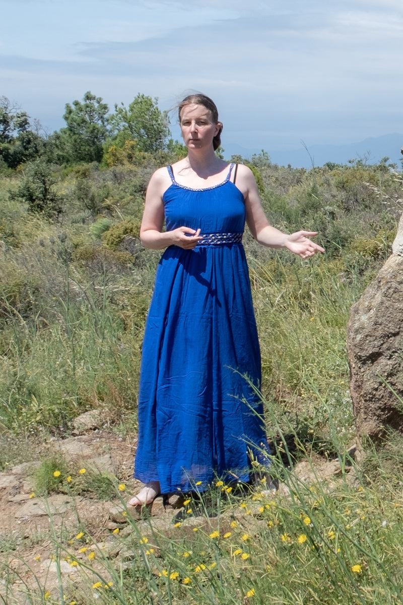 Gudinnan klä Thetis, kungligt blå 