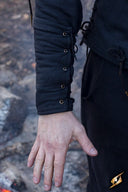 Zwarte gambeson onderarmbeschermers, paar