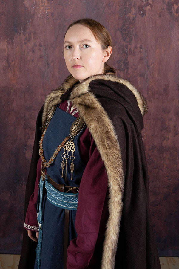 Vikingmantel Fjell, brun, ullblandning, brun 