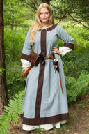 (Tidigt) medeltida klä Clotilde, blå-brun 