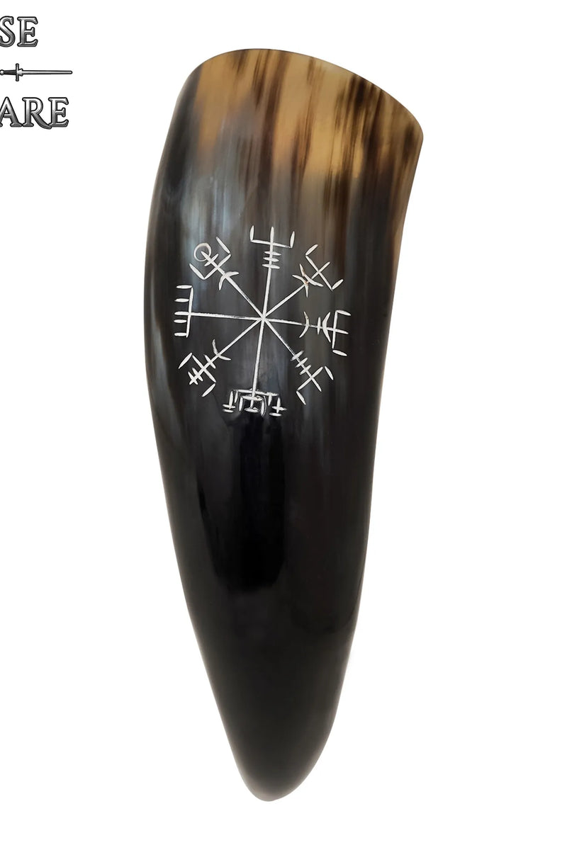 Viking corne à boire avec Vegvisir, 300-500 ml 