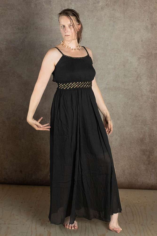 Godinnen jurk Thetis, zwart