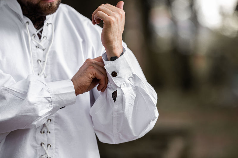 Średniowieczna koszula Dagwin, biała