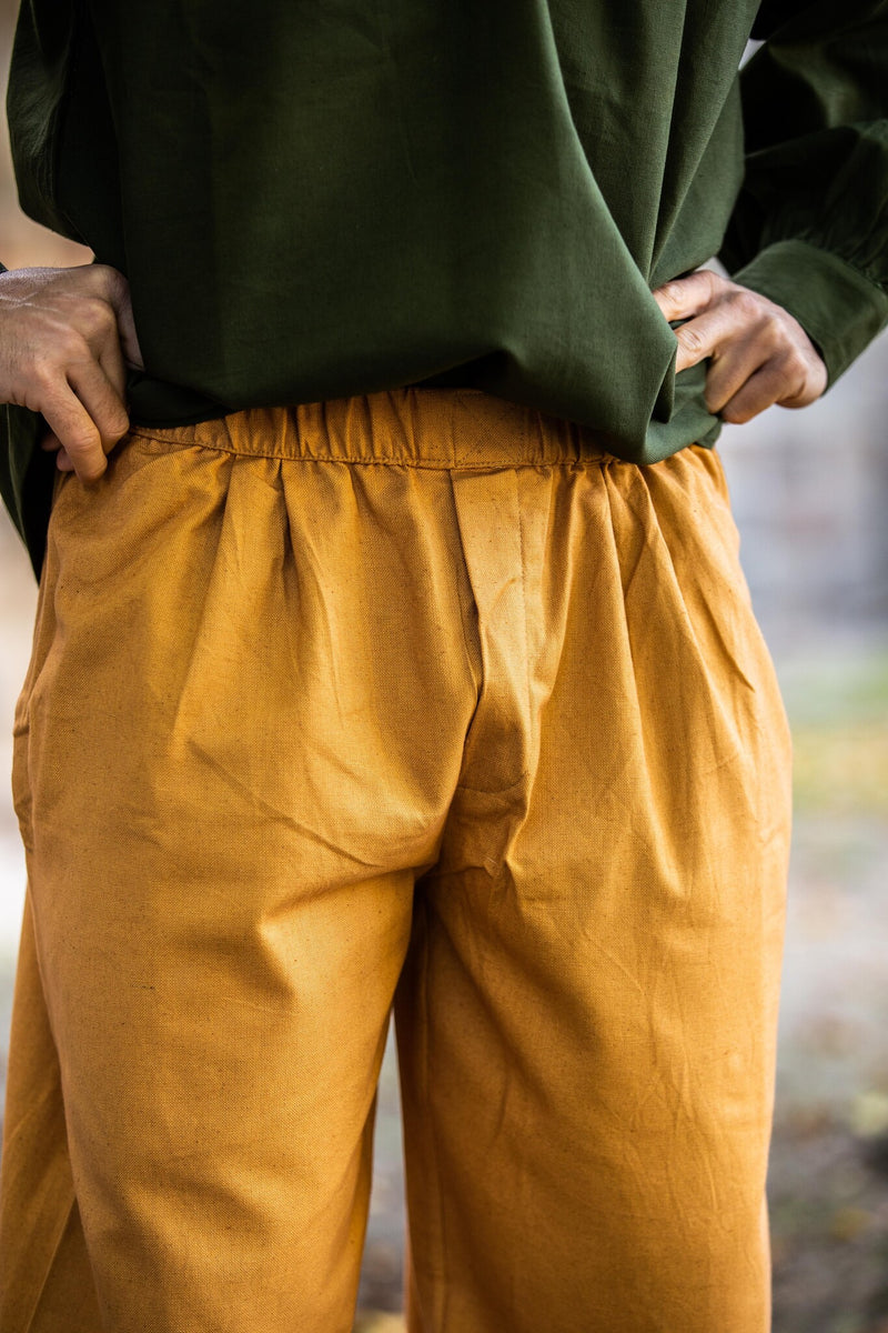 Trzy czwarte spodni, miód brązowy